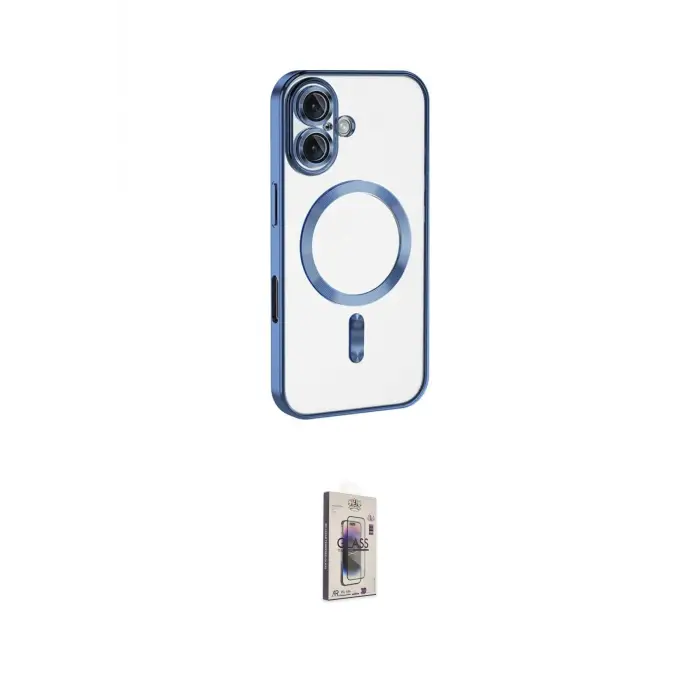ieg™ iPhone 16 Plus Kılıf Nova Işık Özel Seri - Siyah Bilvis 3D Cam Ekran Koruyucu