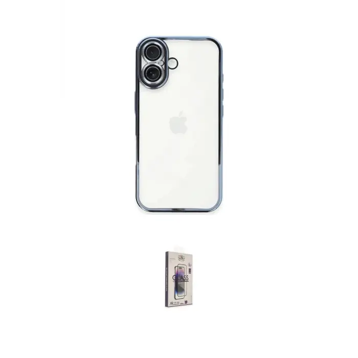 ieg™ iPhone 16 Plus Kılıf Vadi Minimal - Siyah Bilvis 3D Cam Ekran Koruyucu
