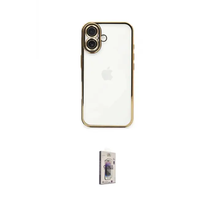ieg™ iPhone 16 Plus Kılıf Vadi Minimal - Siyah Bilvis 3D Cam Ekran Koruyucu