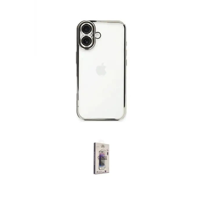 ieg™ iPhone 16 Plus Kılıf Vadi Minimal - Siyah Bilvis 3D Cam Ekran Koruyucu