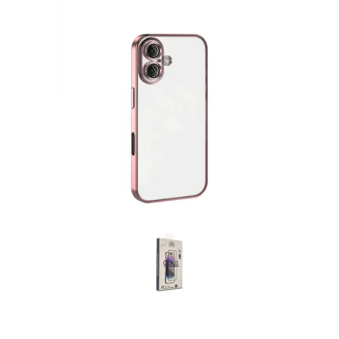 ieg™ iPhone 16 Plus Kılıf Vadi Minimal - Siyah Bilvis 3D Cam Ekran Koruyucu