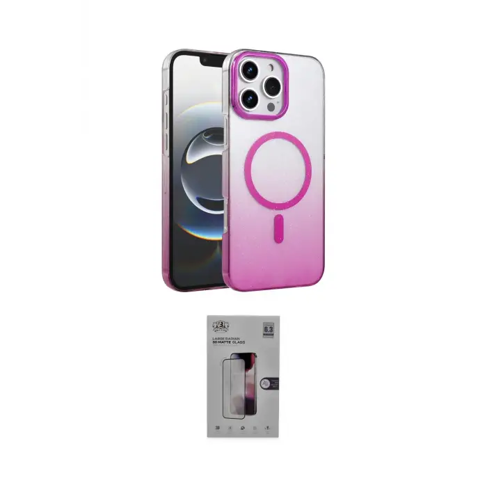 ieg™ iPhone 16 Pro Kılıf Ahenk Doku Özel Seri - Siyah Bilvis 3D Mat Cam Ekran Koruyucu