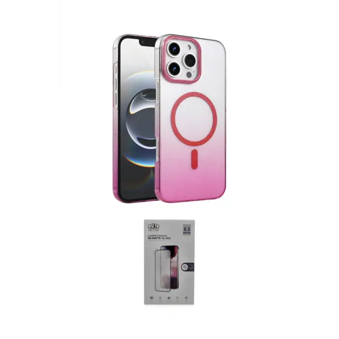 ieg™ iPhone 16 Pro Kılıf Ahenk Doku Özel Seri - Siyah Bilvis 3D Mat Cam Ekran Koruyucu