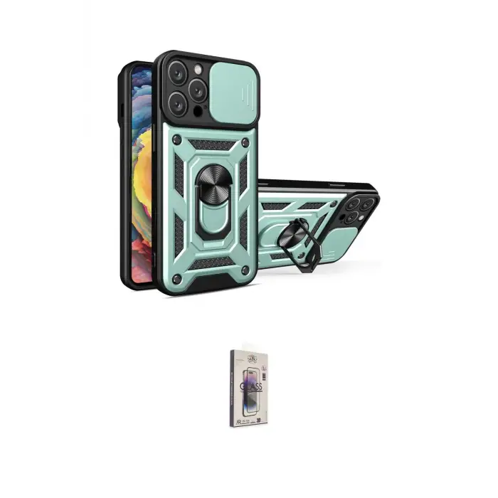 ieg™ iPhone 16 Pro Kılıf Ahenk Klasik - Siyah Bilvis 3D Cam Ekran Koruyucu