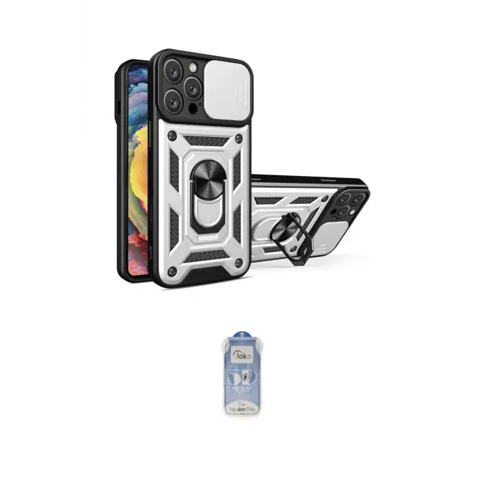 ieg™ iPhone 16 Pro Kılıf Ahenk Klasik - Siyah Joko Magic 5D Cam