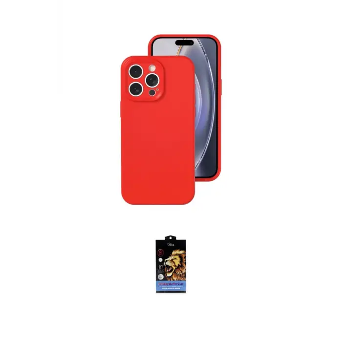 ieg™ iPhone 16 Pro Kılıf Ahenk Serisi - Siyah Buffer Hayalet Cam Ekran Koruyucu