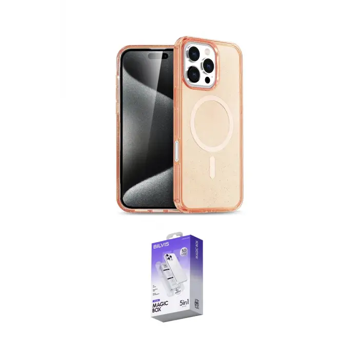 ieg™ iPhone 16 Pro Kılıf Nova Asil Prime - Siyah Bilvis 5in1 3D Magic Cam Ekran Koruyucu