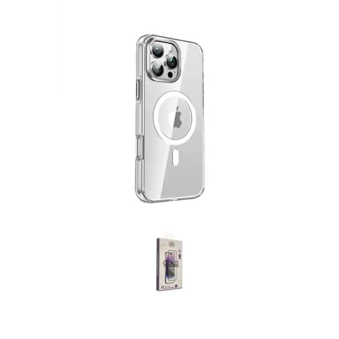 ieg™ iPhone 16 Pro Kılıf Nova Doku - Siyah Bilvis 3D Cam Ekran Koruyucu