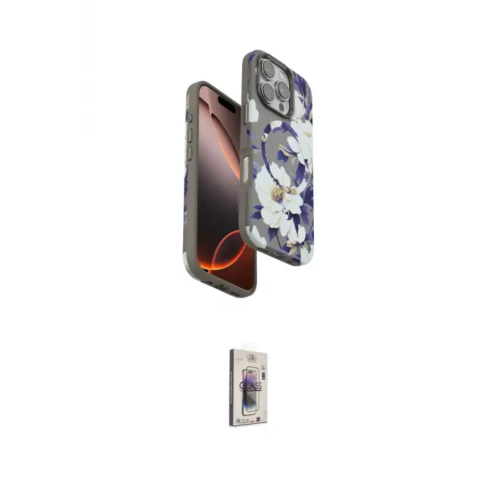 ieg™ iPhone 16 Pro Kılıf Siluet Doku - Siyah Bilvis 3D Cam Ekran Koruyucu