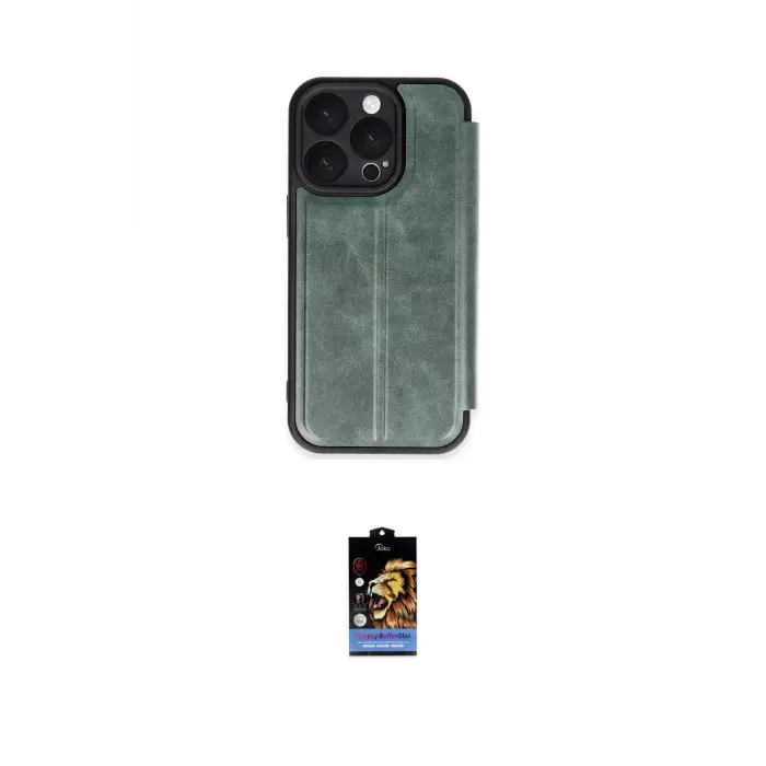 ieg™ iPhone 16 Pro Kılıf Zirve Yansıma Serisi - Siyah Buffer Hayalet Cam Ekran Koruyucu
