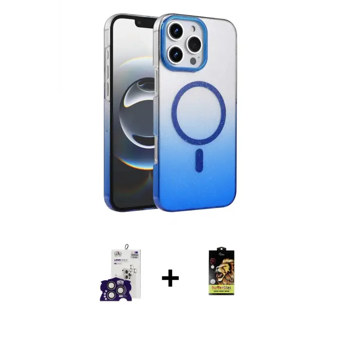 ieg™ iPhone 16 Pro Max Kılıf Ahenk Doku Özel Seri - Siyah Buffer Cam Ekran Koruyucu + Bilvis Titan Kamera Lens - TMGI