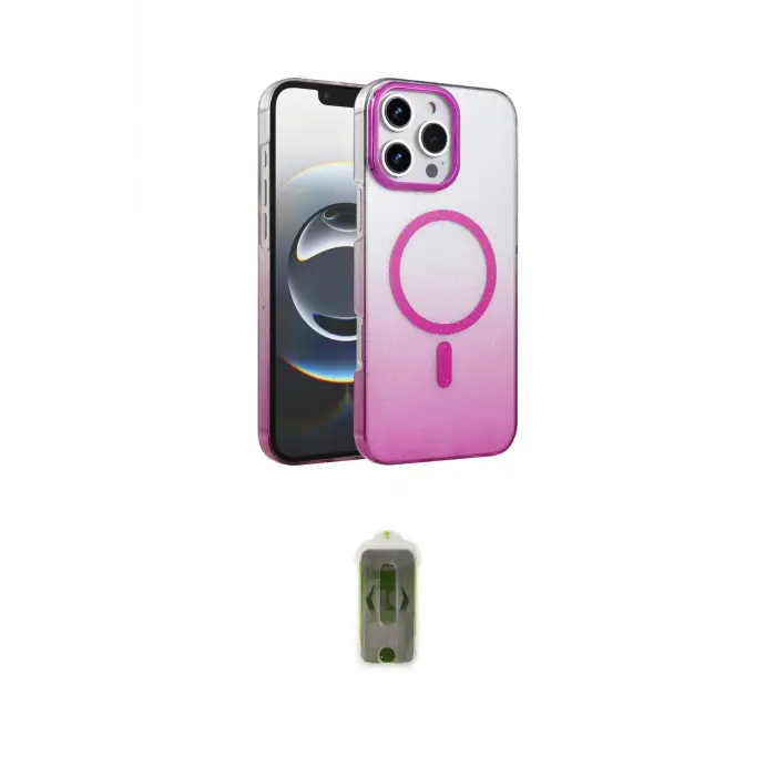 ieg™ iPhone 16 Pro Max Kılıf Ahenk Doku Özel Seri - Siyah Joko Magic 5D Hayalet Cam