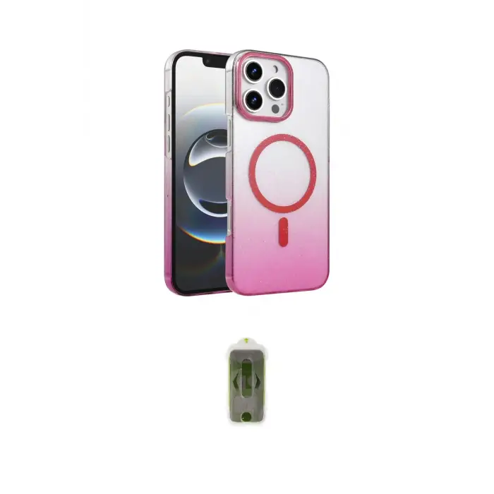 ieg™ iPhone 16 Pro Max Kılıf Ahenk Doku Özel Seri - Siyah Joko Magic 5D Hayalet Cam