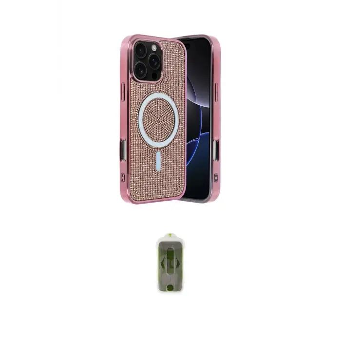 ieg™ iPhone 16 Pro Max Kılıf Eksen Çizgi - Siyah Joko Magic 5D Hayalet Cam