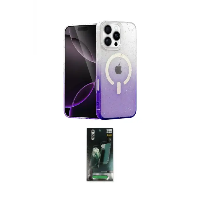 ieg™ iPhone 16 Pro Max Kılıf Eksen Minimal Özel Seri - Siyah 360 Mat Full Body Arka Koruyucu