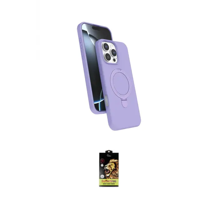 ieg™ iPhone 16 Pro Max Kılıf İz Işık Koleksiyonu - Siyah Buffer Cam Ekran Koruyucu