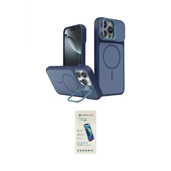 ieg™ iPhone 16 Pro Max Kılıf İz Modern Prime - Şeffaf Pasifik Cam Ekran Koruyucu