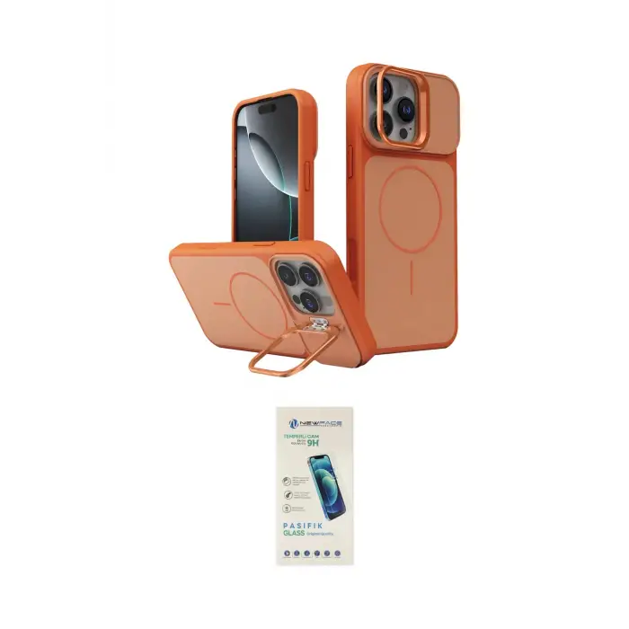 ieg™ iPhone 16 Pro Max Kılıf İz Modern Prime - Şeffaf Pasifik Cam Ekran Koruyucu
