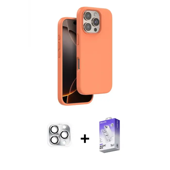 ieg™ iPhone 16 Pro Max Kılıf Kıvılcım Çizgi Serisi - Siyah Bilvis 5in1 3D Magic Cam Ekran Koruyucu + Pers Alüminyum Kamera Lens - GS