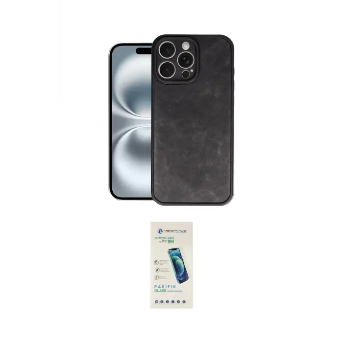 ieg™ iPhone 16 Pro Max Kılıf Kıvılcım Işık Serisi - Şeffaf Pasifik Cam Ekran Koruyucu