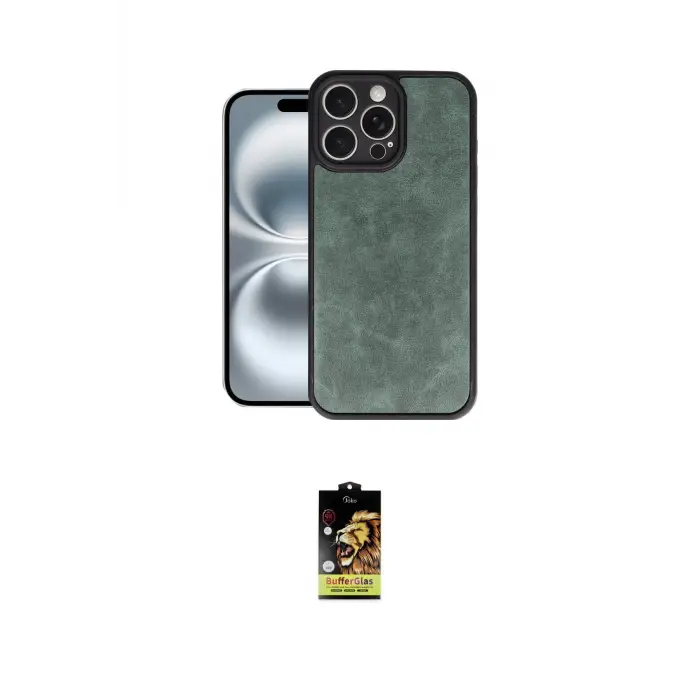 ieg™ iPhone 16 Pro Max Kılıf Kıvılcım Işık Serisi - Siyah Buffer Cam Ekran Koruyucu