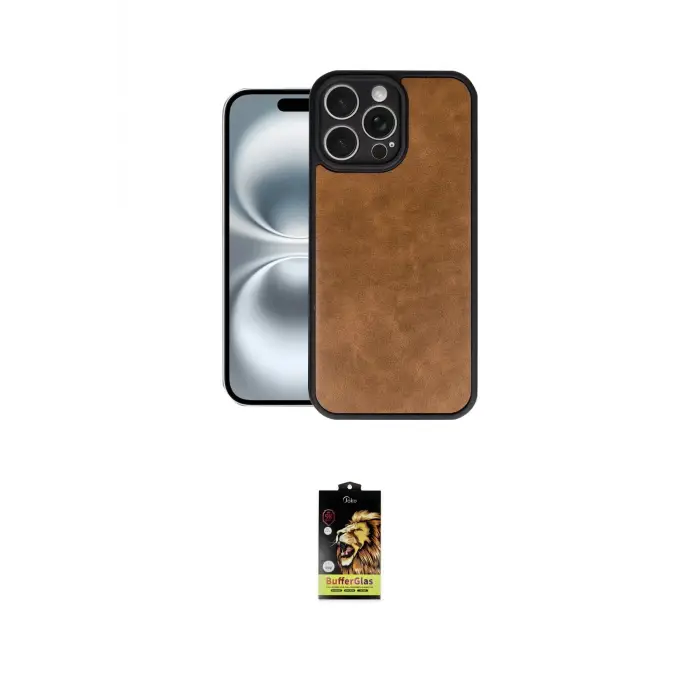 ieg™ iPhone 16 Pro Max Kılıf Kıvılcım Işık Serisi - Siyah Buffer Cam Ekran Koruyucu