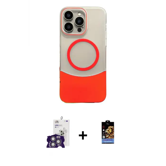 ieg™ iPhone 16 Pro Max Kılıf Kozmos Form Özel Seri - Siyah Buffer Hayalet Cam Ekran Koruyucu + Bilvis Titan Kamera Lens - GS