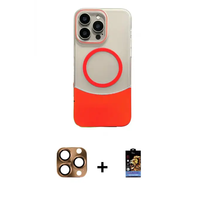 ieg™ iPhone 16 Pro Max Kılıf Kozmos Form Özel Seri - Siyah Buffer Hayalet Cam Ekran Koruyucu + Pers Alüminyum Kamera Lens - CLTM