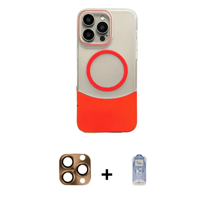 ieg™ iPhone 16 Pro Max Kılıf Kozmos Form Özel Seri - Siyah Joko Magic 5D Cam + Pers Alüminyum Kamera Lens - CLTM