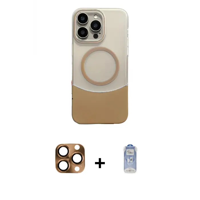 ieg™ iPhone 16 Pro Max Kılıf Kozmos Form Özel Seri - Siyah Joko Magic 5D Cam + Pers Alüminyum Kamera Lens - CLTM