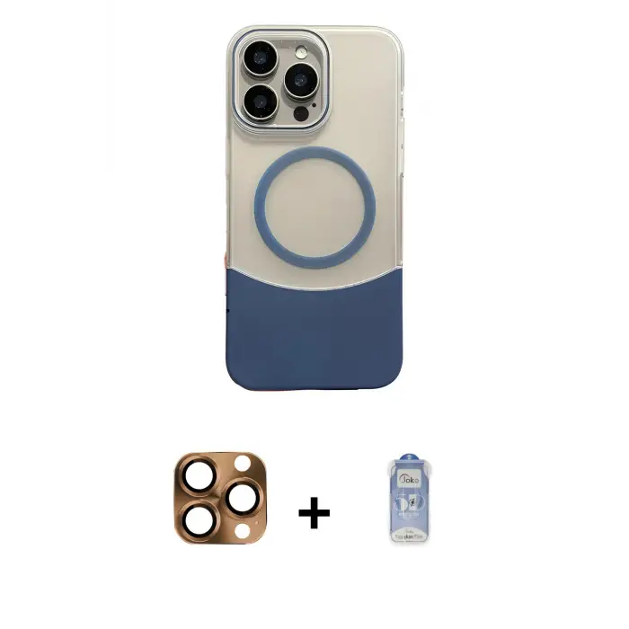 ieg™ iPhone 16 Pro Max Kılıf Kozmos Form Özel Seri - Siyah Joko Magic 5D Cam + Pers Alüminyum Kamera Lens - CLTM