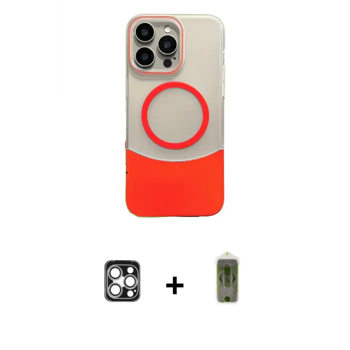 ieg™ iPhone 16 Pro Max Kılıf Kozmos Form Özel Seri - Siyah Joko Magic 5D Hayalet Cam + PVD Metal Kamera Lens - GS