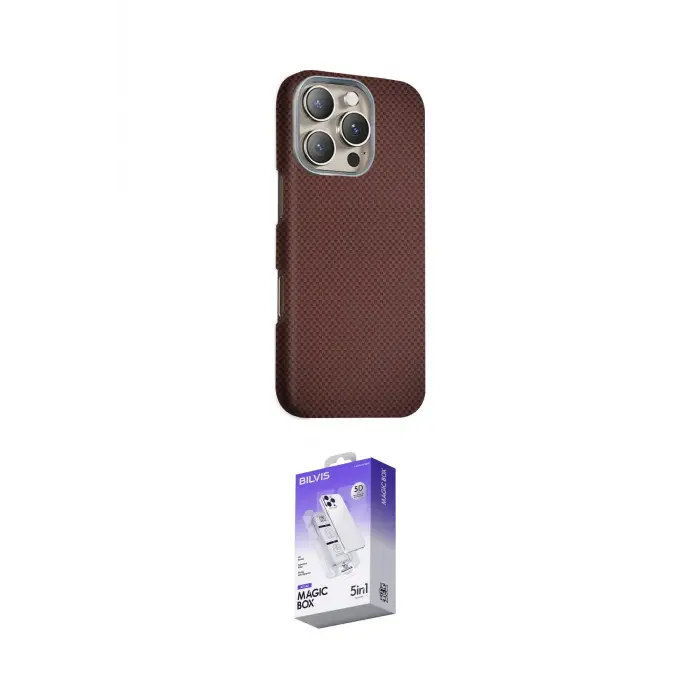ieg™ iPhone 16 Pro Max Kılıf Kozmos Klasik Prime - Siyah Bilvis 5in1 3D Magic Cam Ekran Koruyucu