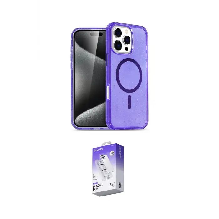 ieg™ iPhone 16 Pro Max Kılıf Nova Asil Prime - Siyah Bilvis 5in1 3D Magic Cam Ekran Koruyucu