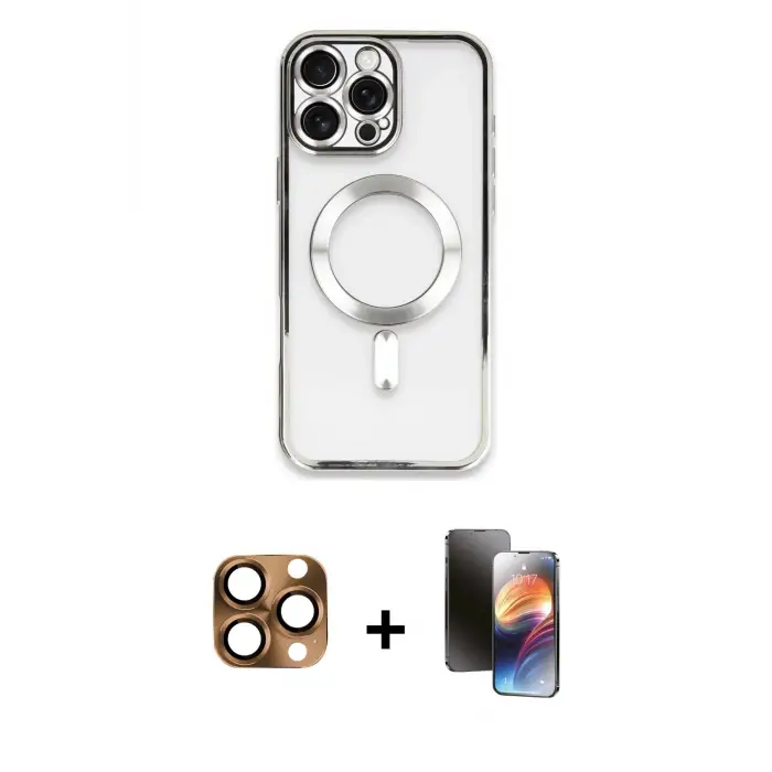 ieg™ iPhone 16 Pro Max Kılıf Nova Işık Özel Seri - Siyah 3D Antistatik Mat Seramik Nano Ekran Koruyucu + Pers Alüminyum Kamera Lens - CLTM