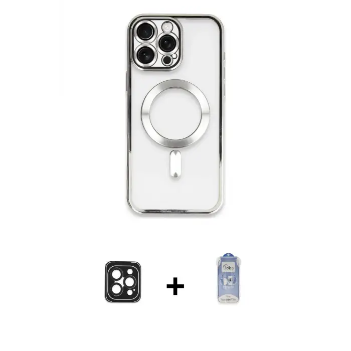 ieg™ iPhone 16 Pro Max Kılıf Nova Işık Özel Seri - Siyah Joko Magic 5D Cam + PVD Metal Kamera Lens - SH