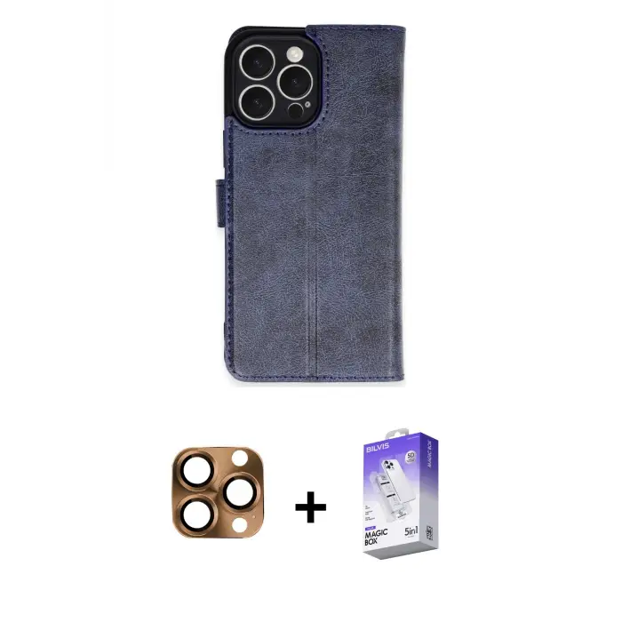 ieg™ iPhone 16 Pro Max Kılıf Siluet Işık Serisi - Siyah Bilvis 5in1 3D Magic Cam Ekran Koruyucu + Pers Alüminyum Kamera Lens - CLTM