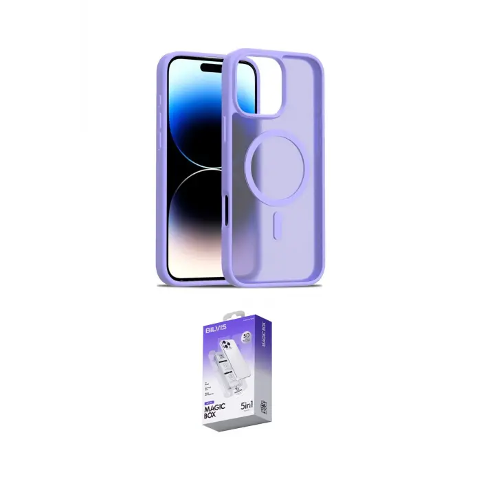 ieg™ iPhone 16 Pro Max Kılıf Siluet Minimal Prime - Siyah Bilvis 5in1 3D Magic Cam Ekran Koruyucu