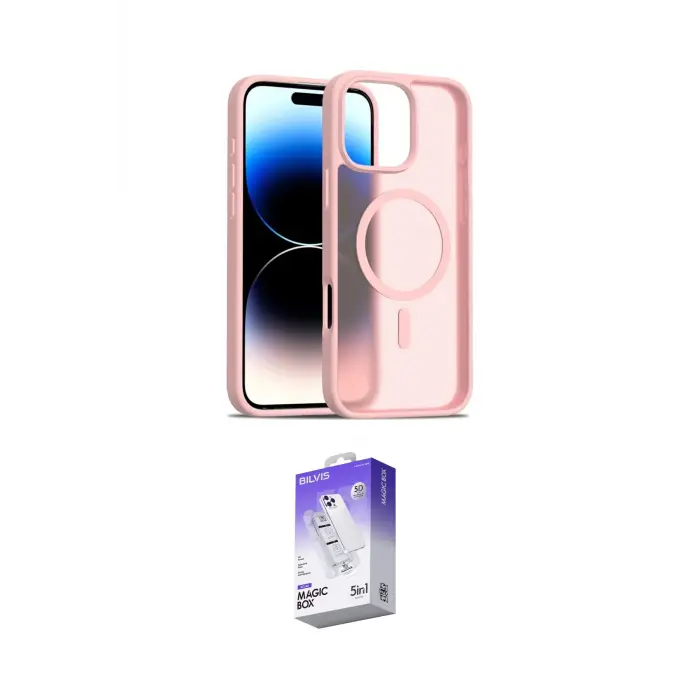 ieg™ iPhone 16 Pro Max Kılıf Siluet Minimal Prime - Siyah Bilvis 5in1 3D Magic Cam Ekran Koruyucu