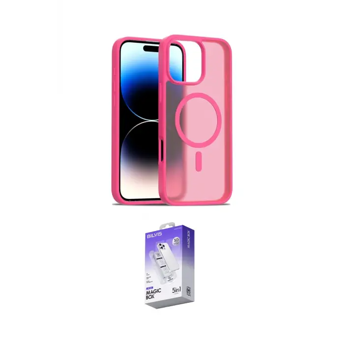 ieg™ iPhone 16 Pro Max Kılıf Siluet Minimal Prime - Siyah Bilvis 5in1 3D Magic Cam Ekran Koruyucu