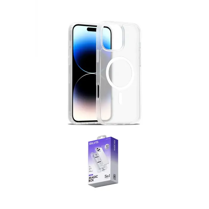 ieg™ iPhone 16 Pro Max Kılıf Siluet Minimal Prime - Siyah Bilvis 5in1 3D Magic Cam Ekran Koruyucu