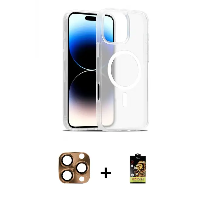 ieg™ iPhone 16 Pro Max Kılıf Siluet Minimal Prime - Siyah Buffer Cam Ekran Koruyucu + Pers Alüminyum Kamera Lens - CLTM