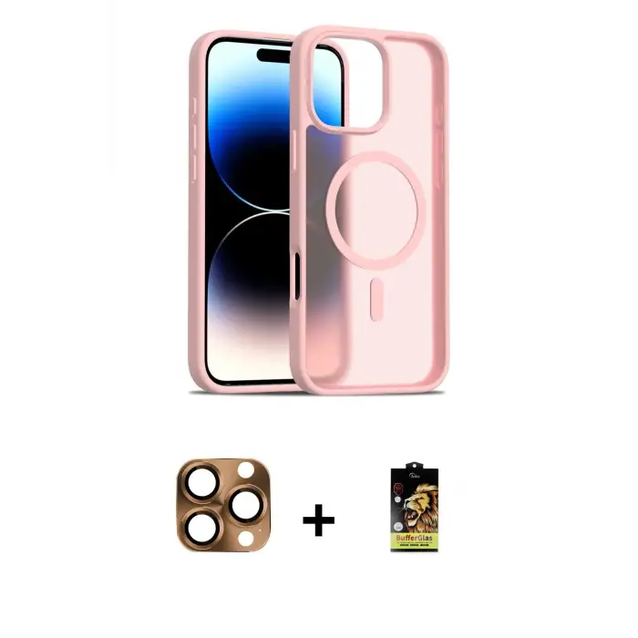 ieg™ iPhone 16 Pro Max Kılıf Siluet Minimal Prime - Siyah Buffer Cam Ekran Koruyucu + Pers Alüminyum Kamera Lens - CLTM