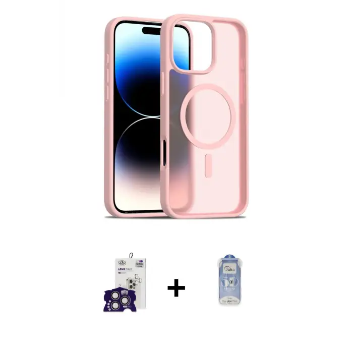 ieg™ iPhone 16 Pro Max Kılıf Siluet Minimal Prime - Siyah Joko Magic 5D Cam + Bilvis Titan Kamera Lens - TMGI