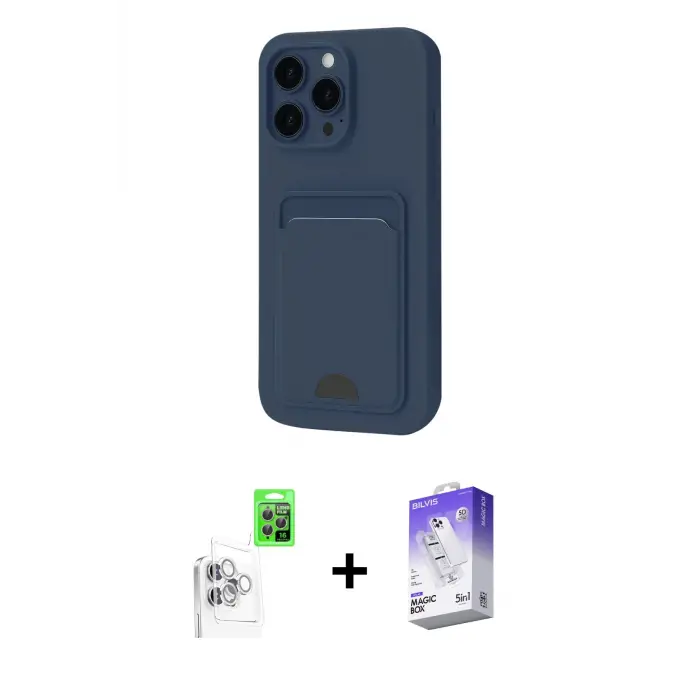 ieg™ iPhone 16 Pro Max Kılıf Vadi Çizgi Prime - Siyah Bilvis 5in1 3D Magic Cam Ekran Koruyucu + Raze Metal Kamera Lens - BZ