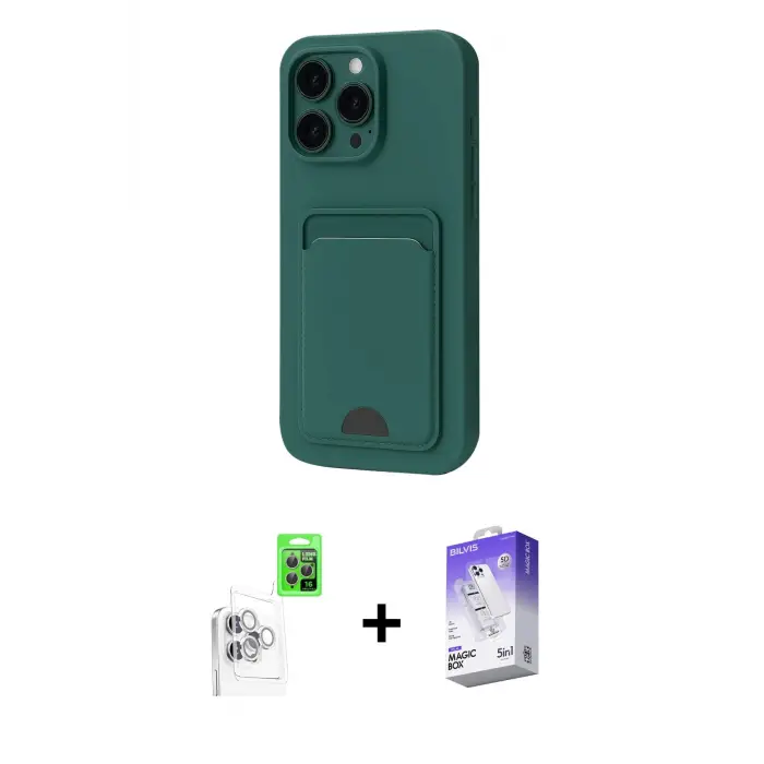ieg™ iPhone 16 Pro Max Kılıf Vadi Çizgi Prime - Siyah Bilvis 5in1 3D Magic Cam Ekran Koruyucu + Raze Metal Kamera Lens - BZ