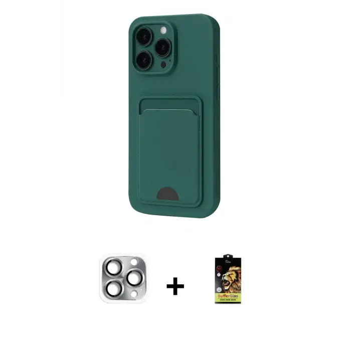 ieg™ iPhone 16 Pro Max Kılıf Vadi Çizgi Prime - Siyah Buffer Cam Ekran Koruyucu + Pers Alüminyum Kamera Lens - GI