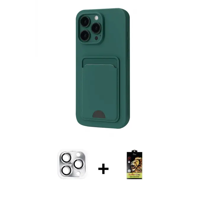 ieg™ iPhone 16 Pro Max Kılıf Vadi Çizgi Prime - Siyah Buffer Cam Ekran Koruyucu + Pers Alüminyum Kamera Lens - GS