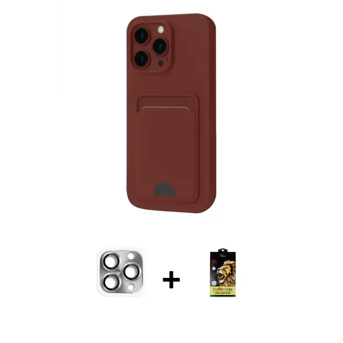 ieg™ iPhone 16 Pro Max Kılıf Vadi Çizgi Prime - Siyah Buffer Cam Ekran Koruyucu + Pers Alüminyum Kamera Lens - GI