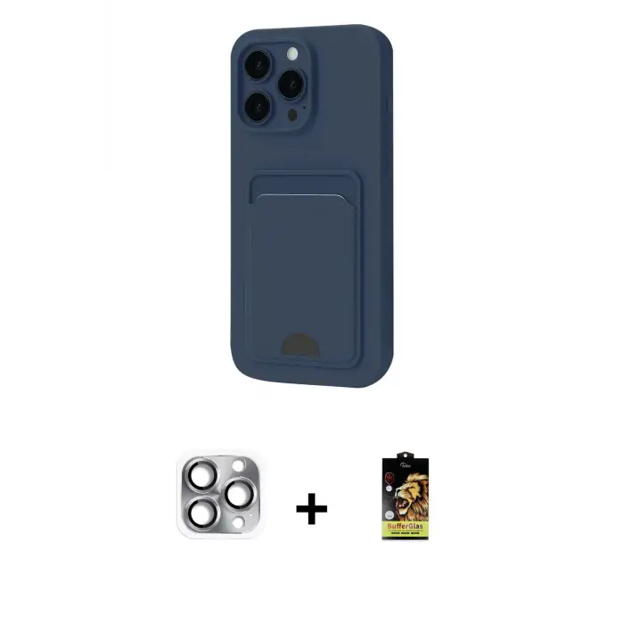 ieg™ iPhone 16 Pro Max Kılıf Vadi Çizgi Prime - Siyah Buffer Cam Ekran Koruyucu + Pers Alüminyum Kamera Lens - GI
